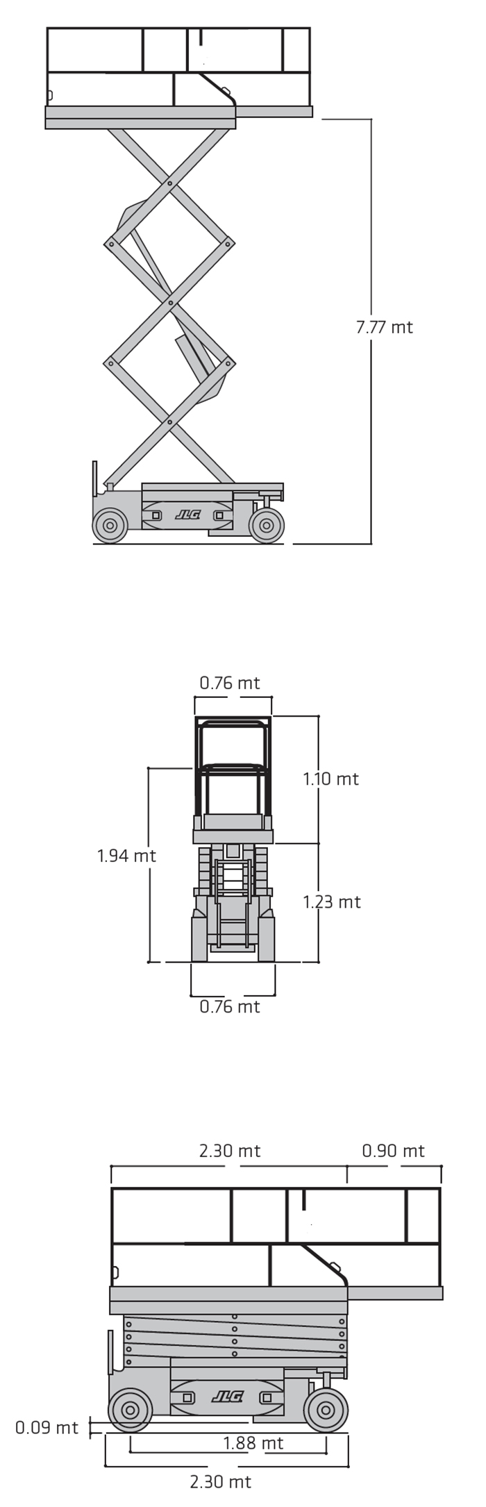 Piattaforma Semovente Verticale Elettrica VE 10 JL - 2630 ES