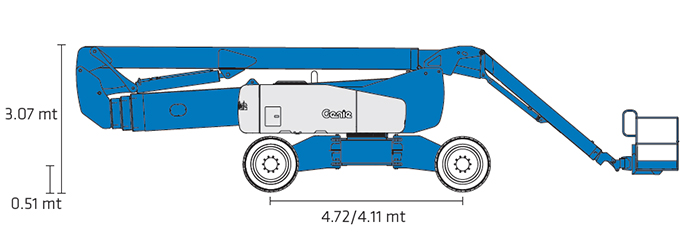Piattaforma Semovente Articolata Diesel ADX 43 GE - Z 135-70